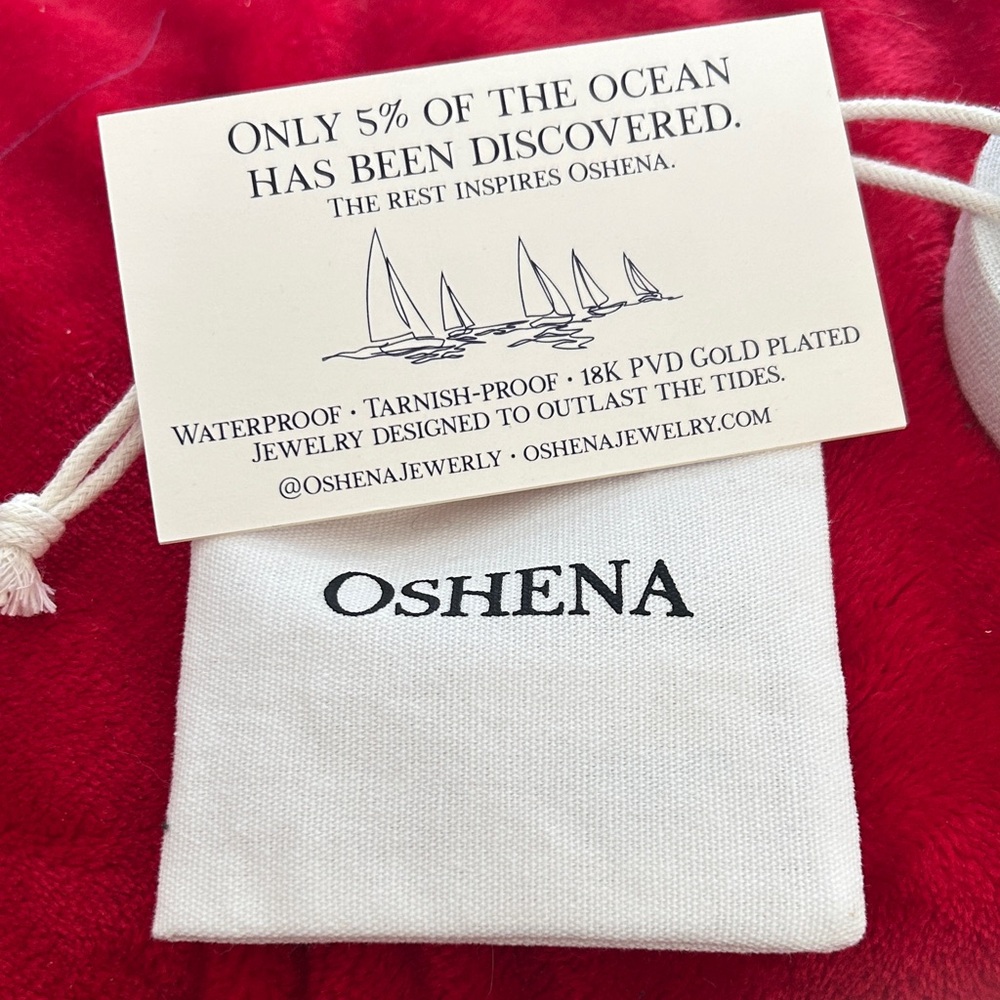 Oshena‎ designer beachwear Gold paper clip Charm Bracelet - Picture 5 of 5